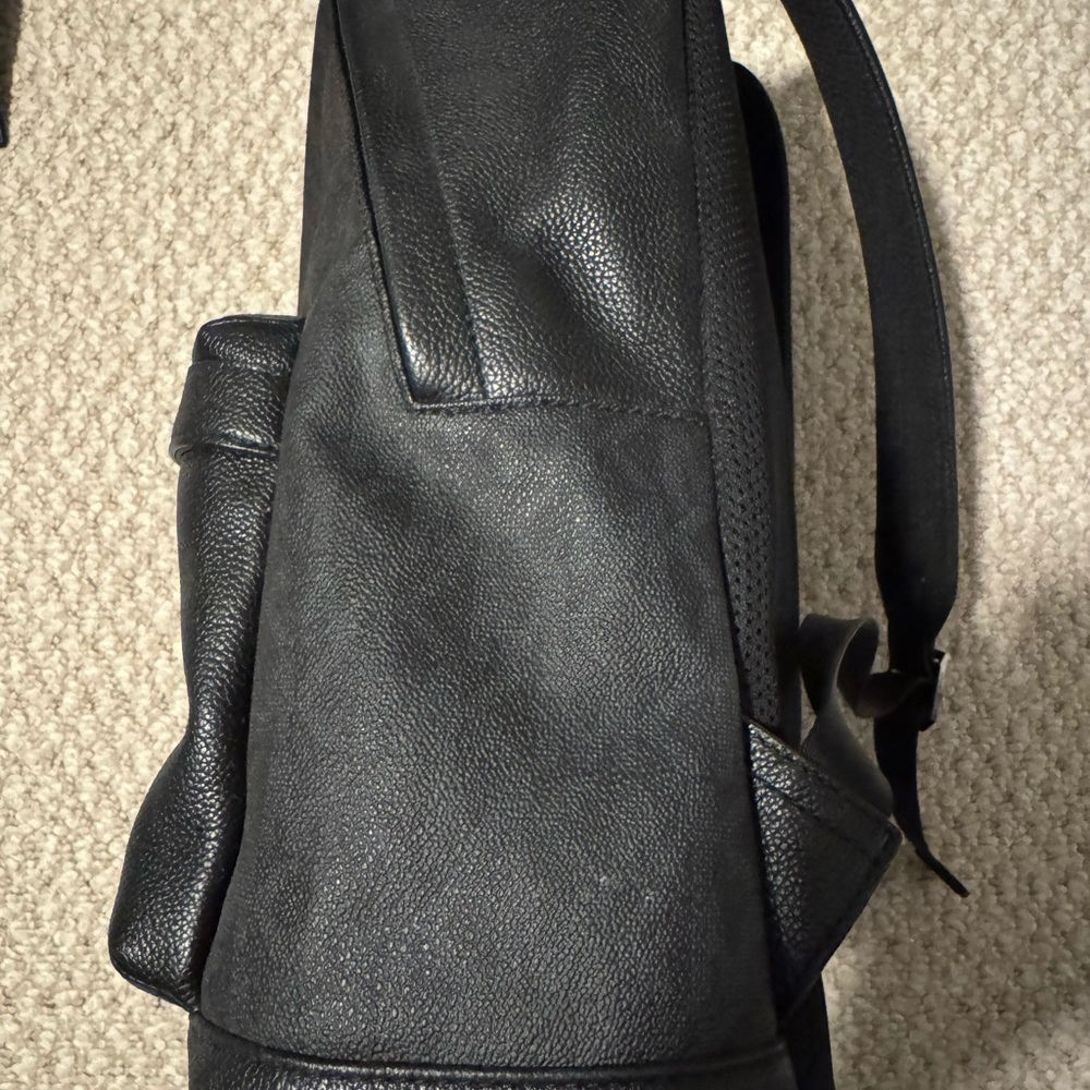 Black MK Canvas/Leather Backback - Picture 2 of 3